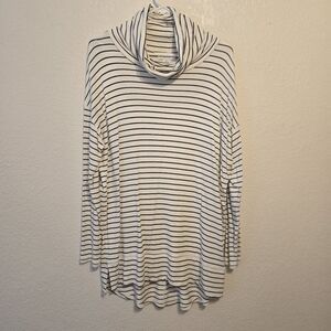 New no tags liz claiborne XL womens high low flowy tunic cowl neck long sleeve